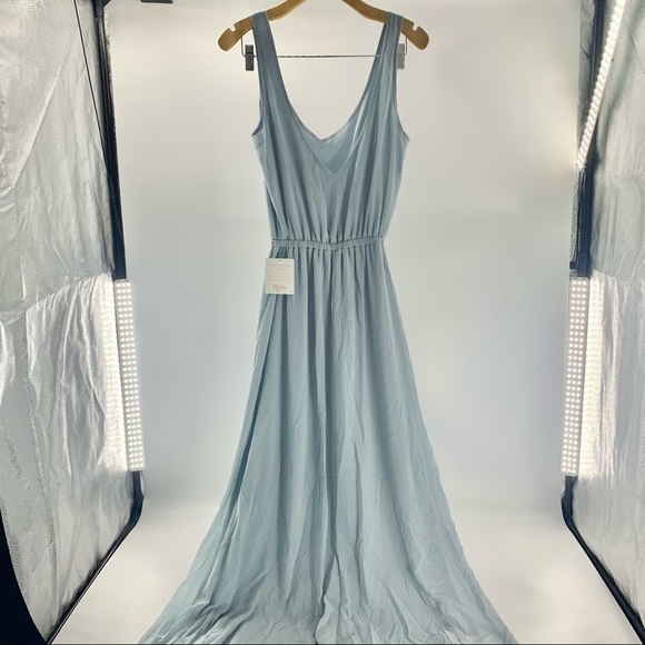 NWT Show Me Your MuMu Kendal Steel Blue Maxi Dress - Picture 9 of 13